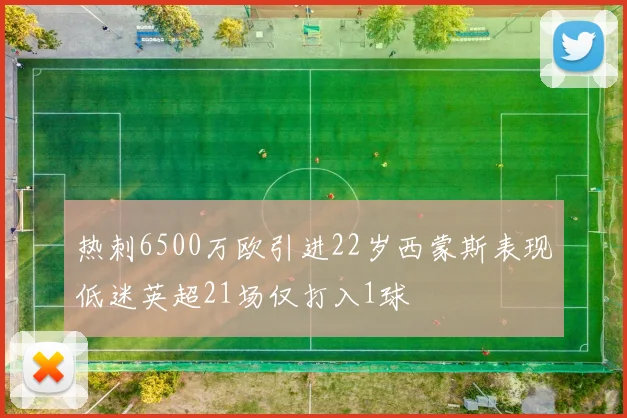 热刺6500万欧引进22岁西蒙斯表现低迷英超21场仅打入1球