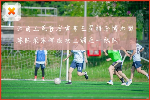 云南玉昆官方宣布王星皓李博加盟球队荣家辉成功上调至一线队